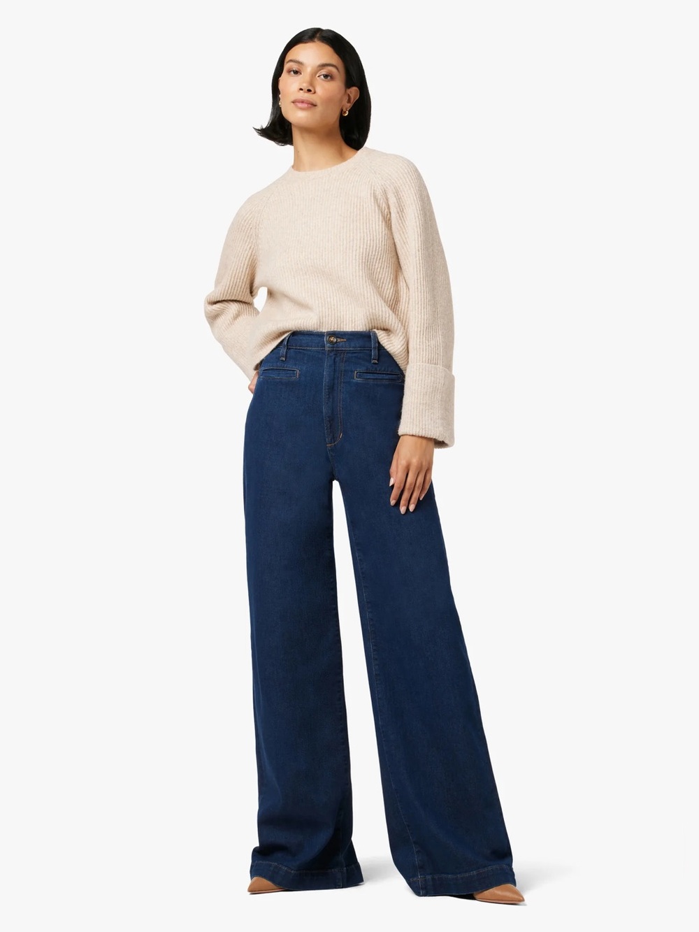 Joe's Jeans Kate High Rise Wide Leg Jeans in Impressive 27